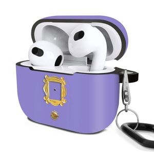 F•R•I•E•N•D•S Apple AirPods 3 Cover Friends Purple Door Case Gold Frame TV Show